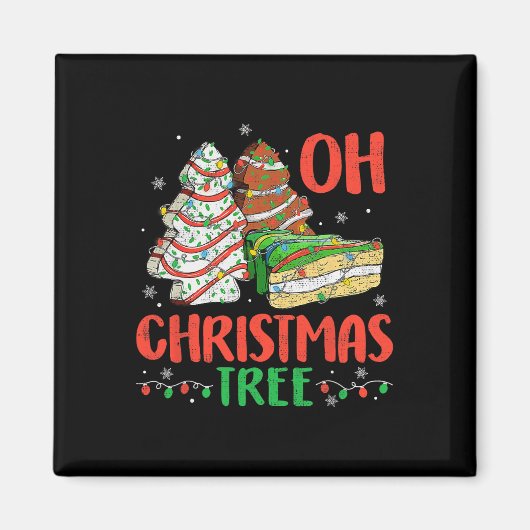 Groovy Oh Christmas Tree Cakes Debbie Becky Jen Ca マグネット (正面)