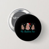 Groovy Oh Christmas Tree Cakes Debbie Becky Jen Ca 缶バッジ (正面&裏面)