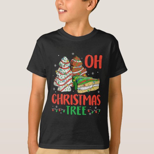 Groovy Oh Christmas Tree Cakes Debbie Becky Jen Ca Tシャツ (正面)