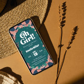 Groovy Oh Girl! Under the Sea Retro Baby Shower 招待状