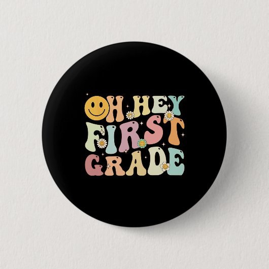Groovy Oh Hey 1年生T用新学期 缶バッジ (正面)