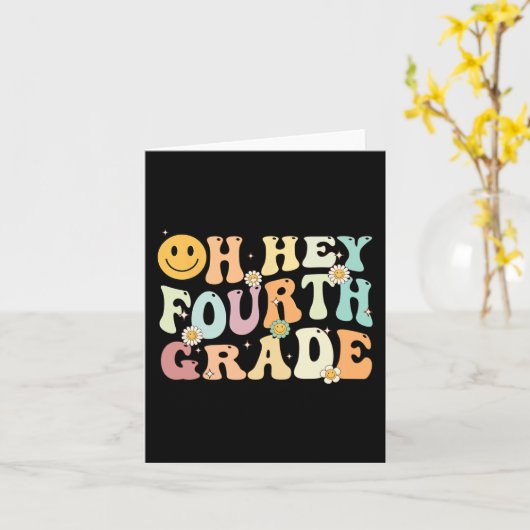 Groovy Oh Hey 4年生新学期テアック カード (黄色い花)