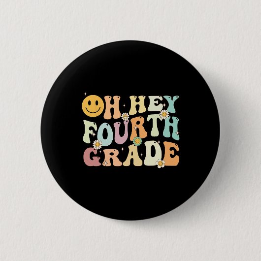 Groovy Oh Hey 4年生新学期テアック 缶バッジ (正面)
