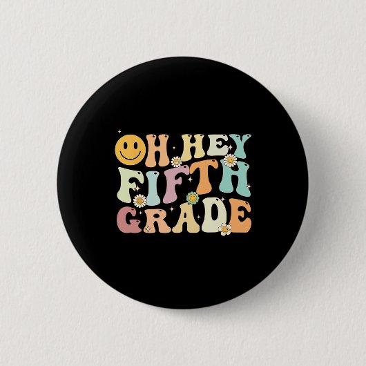 Groovy Oh Hey 5年生新学期教え 缶バッジ (正面)