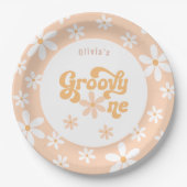Groovy Oneの最初の誕生日 ペーパープレート (正面)
