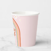 Groovy Oneデイジーヒッピー虹の最初の誕生日パップ 紙コップ (左)