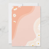 Groovy Oneデイジー1st誕生日招待状 招待状 (裏面)