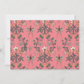 Groovy Oneレトロガール写真1st誕生日 招待状 (裏面)