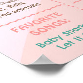 Groovy Oneレトロデイジー誕生日マイルストーン記号 ポスター (角)