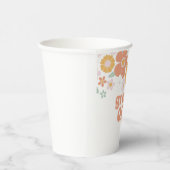 Groovy Oneレトロフローラ最初の誕生日紙カップ 紙コップ (右)