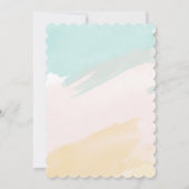 Groovy One最初の誕生日レトロレインボーフラワーズ 招待状 (裏面)