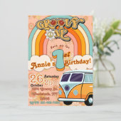 Groovy ONE誕生日招待状 招待状 (スタンド正面)