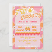 Groovy ONE誕生日招待状 招待状 (正面)