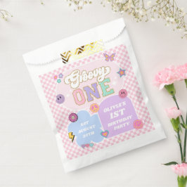 Groovy One 名門私立校風の Patch 1st誕生日パーティー フェイバーバッグ