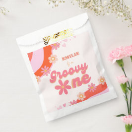 Groovy One 1st誕生日パーティーボホレトロデイジー フェイバーバッグ