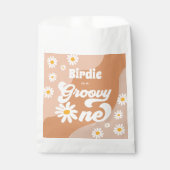 Groovy One 1st誕生日パーティーボホレトロデイジー フェイバーバッグ (正面)