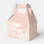 Groovy One 1st誕生日パーティーボホレトロデイジー フェイバーボックス (裏面サイド)