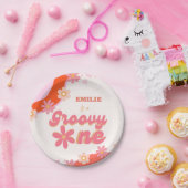 Groovy One 1st誕生日パーティーボホレトロデイジー ペーパープレート (パーティー)