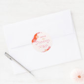 Groovy One 1st誕生日パーティーボホレトロデイジー ラウンドシール (封筒)