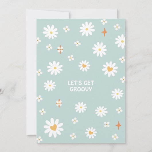 Groovy ONE 1st誕生日招待状Hippie 1st誕生日 招待状 (裏面)