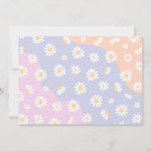 Groovy One 1st BirthdayパーティーBohoフローラデイジー 招待状 (裏面)