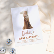 Groovy One Boho 70sデイジー写真1st誕生日パーティー