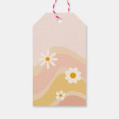 Groovy one retroデイジー1歳の誕生日のお祝い ギフトタグ (裏面)