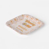 Groovy one retroヴィンテージオレンジの最初の誕生日 ペーパープレート (傾斜あり)