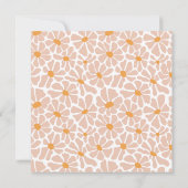 Groovy one retroヴィンテージオレンジの最初の誕生日 招待状 (裏面)