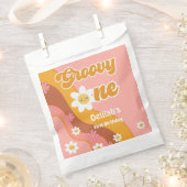 Groovy one retroヴィンテージ最初の誕生日 フェイバーバッグ (クリップ留めされた状態)