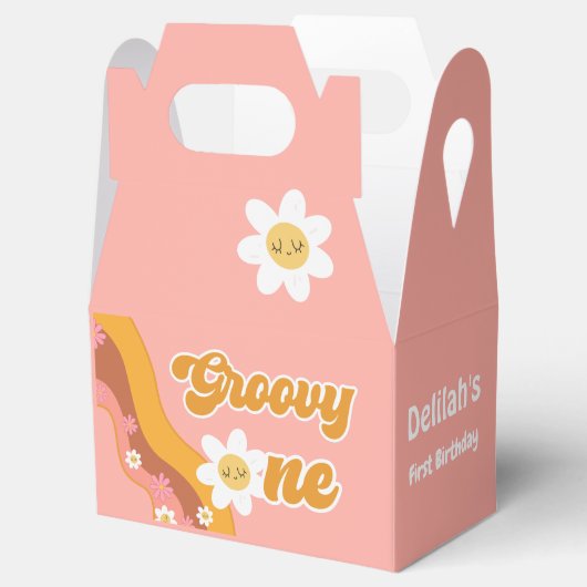 Groovy one retroヴィンテージ最初の誕生日 フェイバーボックス (オープン)