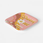 Groovy one retroヴィンテージ最初の誕生日 ペーパープレート (傾斜あり)