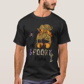 Groovy One Spooky Mama Witchy Mama Skull Witch Tシャツ (正面)