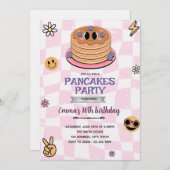 Groovy pancake party invitation 招待状 (正面/裏面)