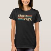 Groovy Papa 70s美学ノスタルジア1970sレトロD Tシャツ (正面)