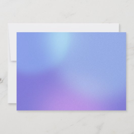 Groovy Pastelパープルグラディエントレトロ結婚写真 セーブザデート (裏面)