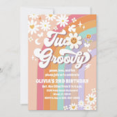 Groovy Pastel 2nd Birthday Invitation 招待状 (正面)