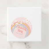 Groovy Pastel rainbow Thank You フェイバータグ (インサイチュ)