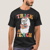 Groovy Peace Halloween Groovy Halloween Teachers Tシャツ (正面)