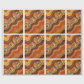 Groovy Peace & Joy Repeating Pattern ラッピングペーパー (フラット)