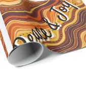 Groovy Peace & Joy Repeating Pattern ラッピングペーパー (ロールコーナー)