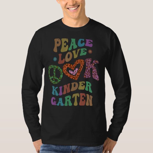 GROOVY PEACE LOVE幼稚園ヒョウ柄 Tシャツ (正面)