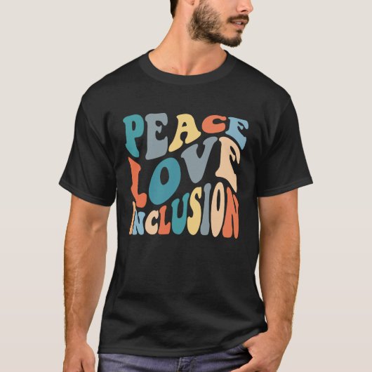 Groovy Peace Love Inclusion SPED Squad Special Ed  Tシャツ (正面)