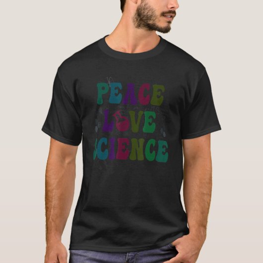 GROOVY PEACE LOVE SCIENCEレトロ技術チームST Tシャツ (正面)