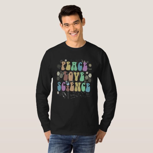 GROOVY PEACE LOVE SCIENCE TECHNOLOGY Team STEM Squ Tシャツ (正面フル)