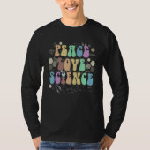 GROOVY PEACE LOVE SCIENCE TECHNOLOGY Team STEM Squ Tシャツ (正面)