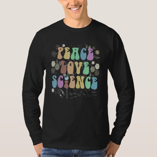 GROOVY PEACE LOVE SCIENCE TECHNOLOGY Team STEM Squ Tシャツ (正面)