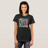 Groovy PEACE LOVE YEARBOOK Retro Literary Club Edi Tシャツ (正面フル)