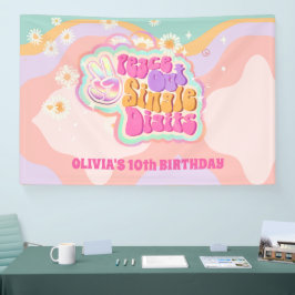 Groovy Peace Out独身のの10番目の記号 横断幕