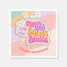 Groovy Peace Out 独身のの10番目 スタンダードカクテルナプキン